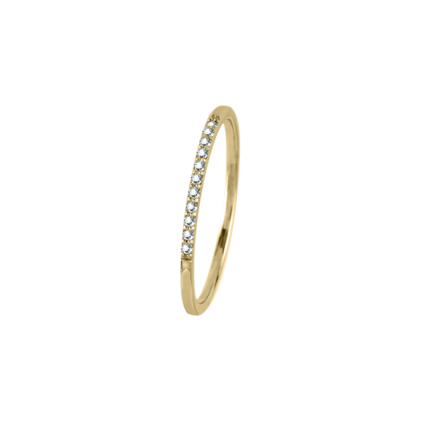 Jacques Lemans SE-R125E54 Damenring Ring Gr. 54 Sterlingsilber vergoldet mit White Topaz